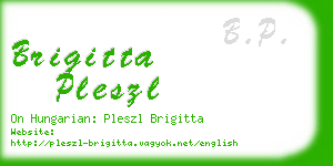 brigitta pleszl business card